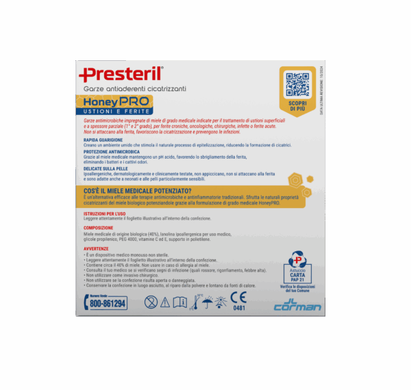 Garze antiaderenti cicatrizzanti HoneyPRO - immagine 2